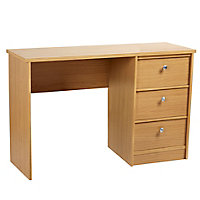 Kendal Oak effect 3 Drawer Dressing table (H)770mm (W)1200mm (D)400mm