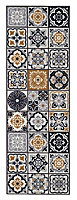 Kensington Beige Tile design Heavy duty Mat, 150cm x 50cm
