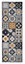 Kensington Beige Tile design Heavy duty Mat, 150cm x 50cm