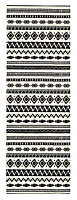 Kensington Black/White Aztec Heavy duty Mat, 150cm x 50cm
