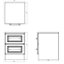 Kent Ready assembled Matt dark grey light oak effect 2 Drawer Bedside chest (H)505mm (W)395mm (D)415mm