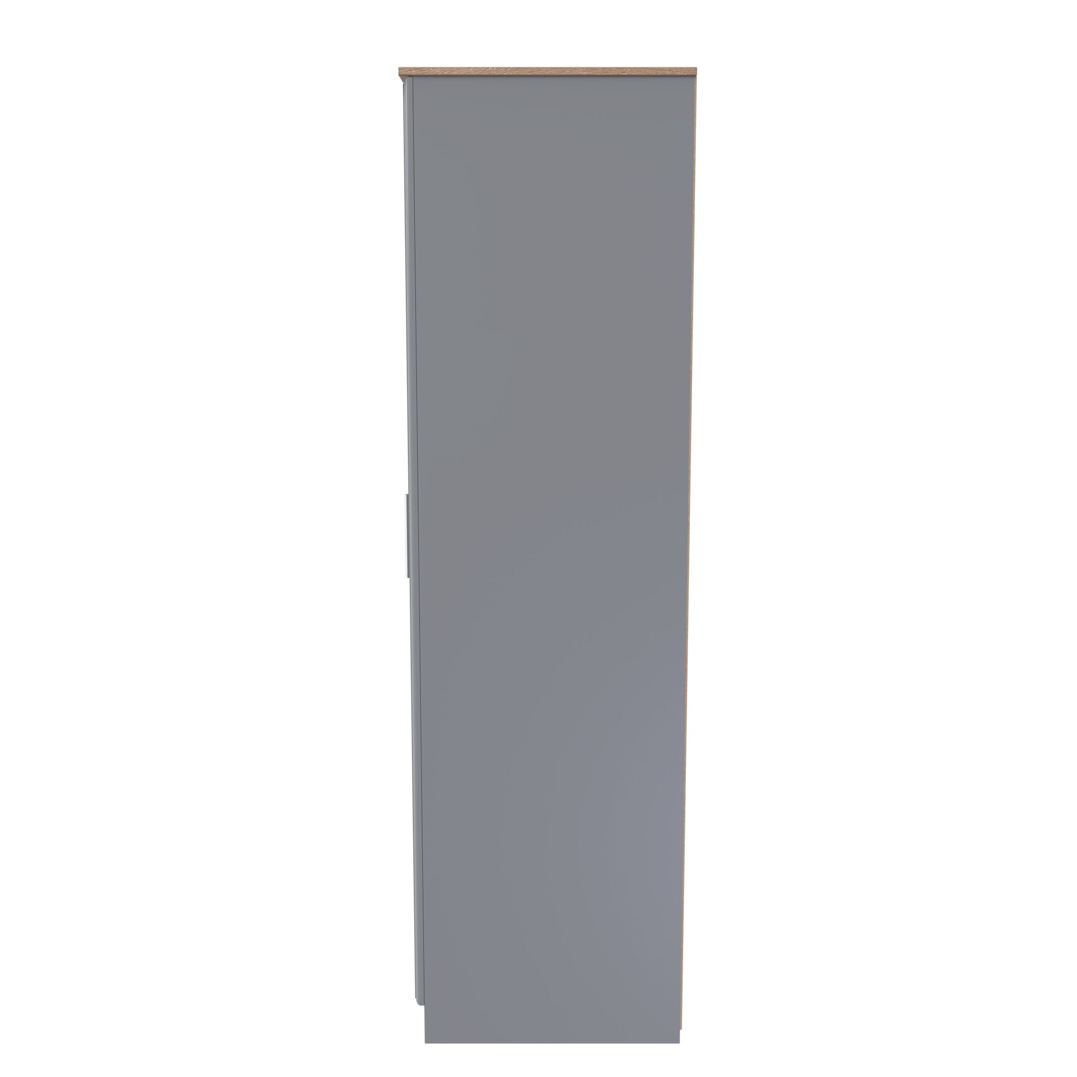 Kent Ready assembled Traditional Matt dusk grey & oak Large Triple Wardrobe (H)1825mm (W)1110mm (D)530mm