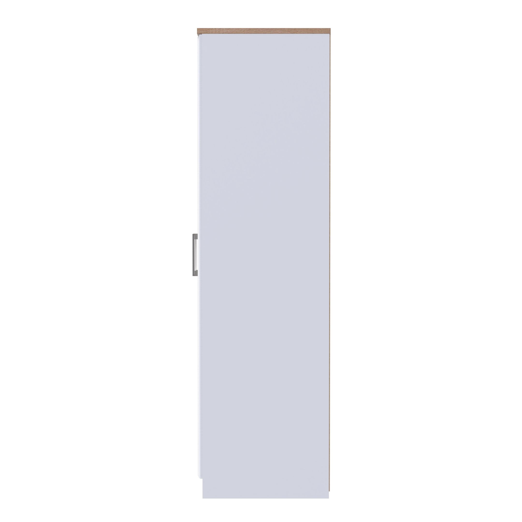 Kent Ready assembled Traditional Matt white & oak Large Double Wardrobe (H)1825mm (W)740mm (D)530mm