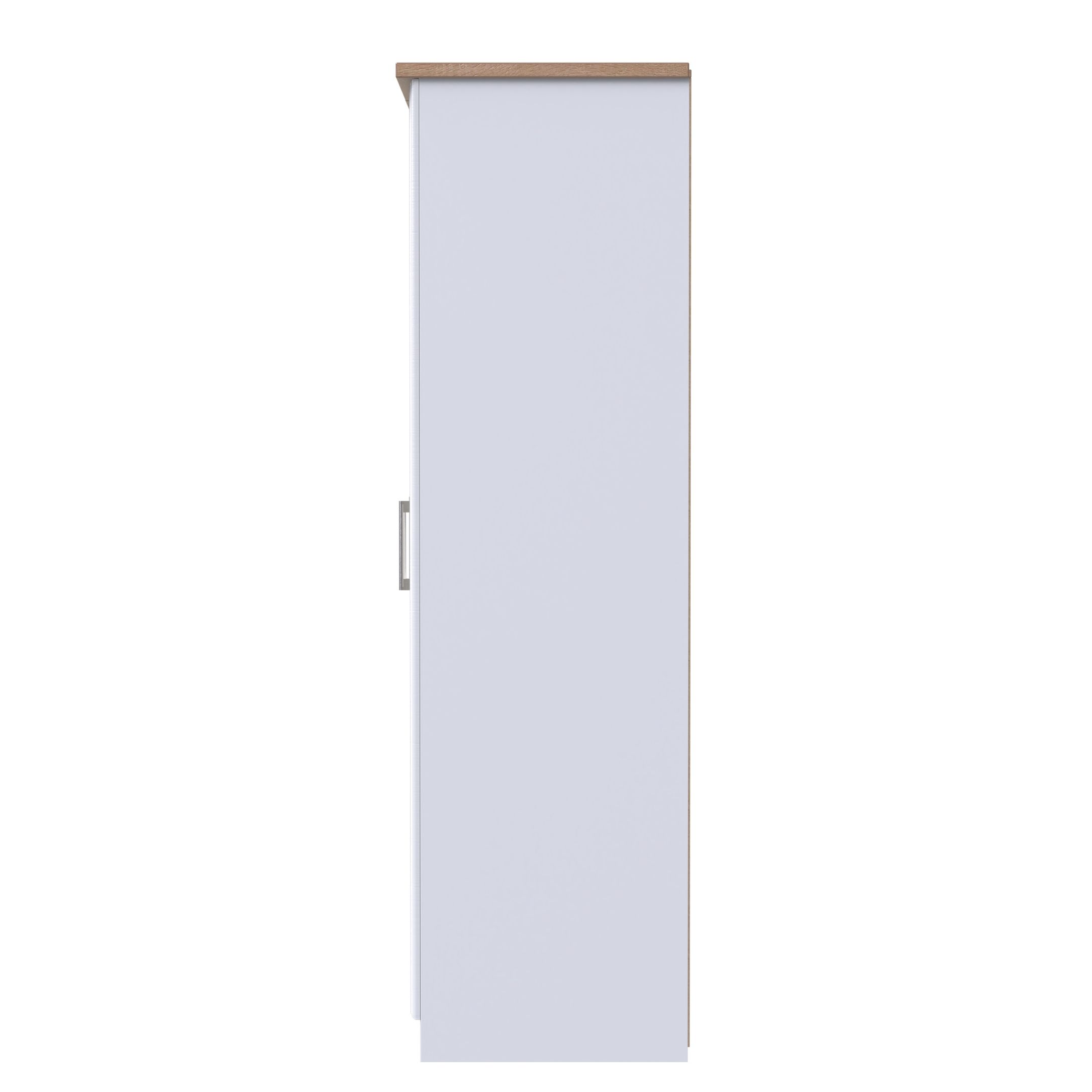 Kent Ready assembled Traditional Matt white & oak Large Triple Wardrobe (H)1825mm (W)1110mm (D)530mm