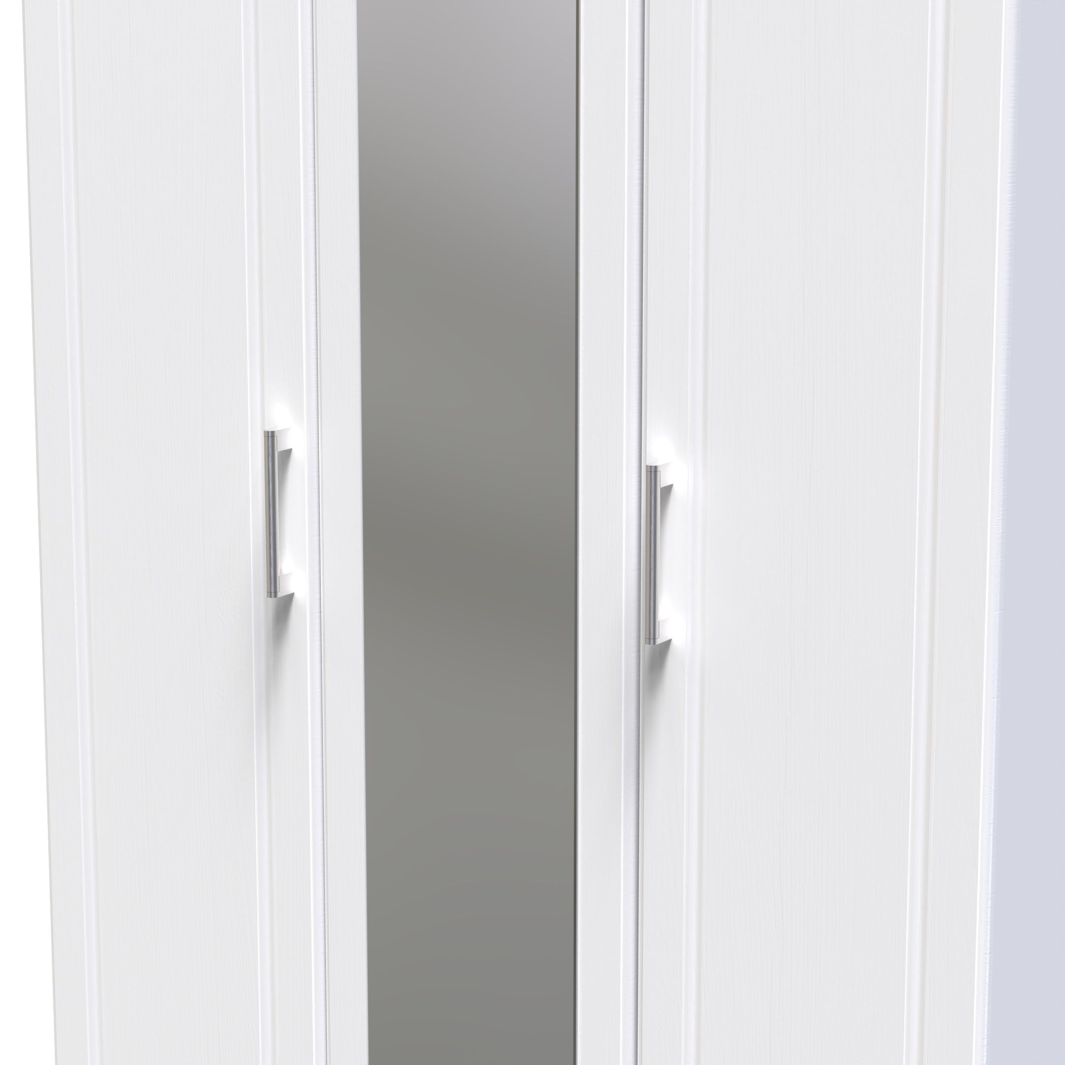 Kent Ready assembled Traditional Matt white & oak Large Triple Wardrobe (H)1825mm (W)1110mm (D)530mm