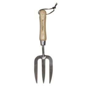 Kent & Stowe Stainless Steel & Wood Hand fork (H) 330mm x (W) 85mm