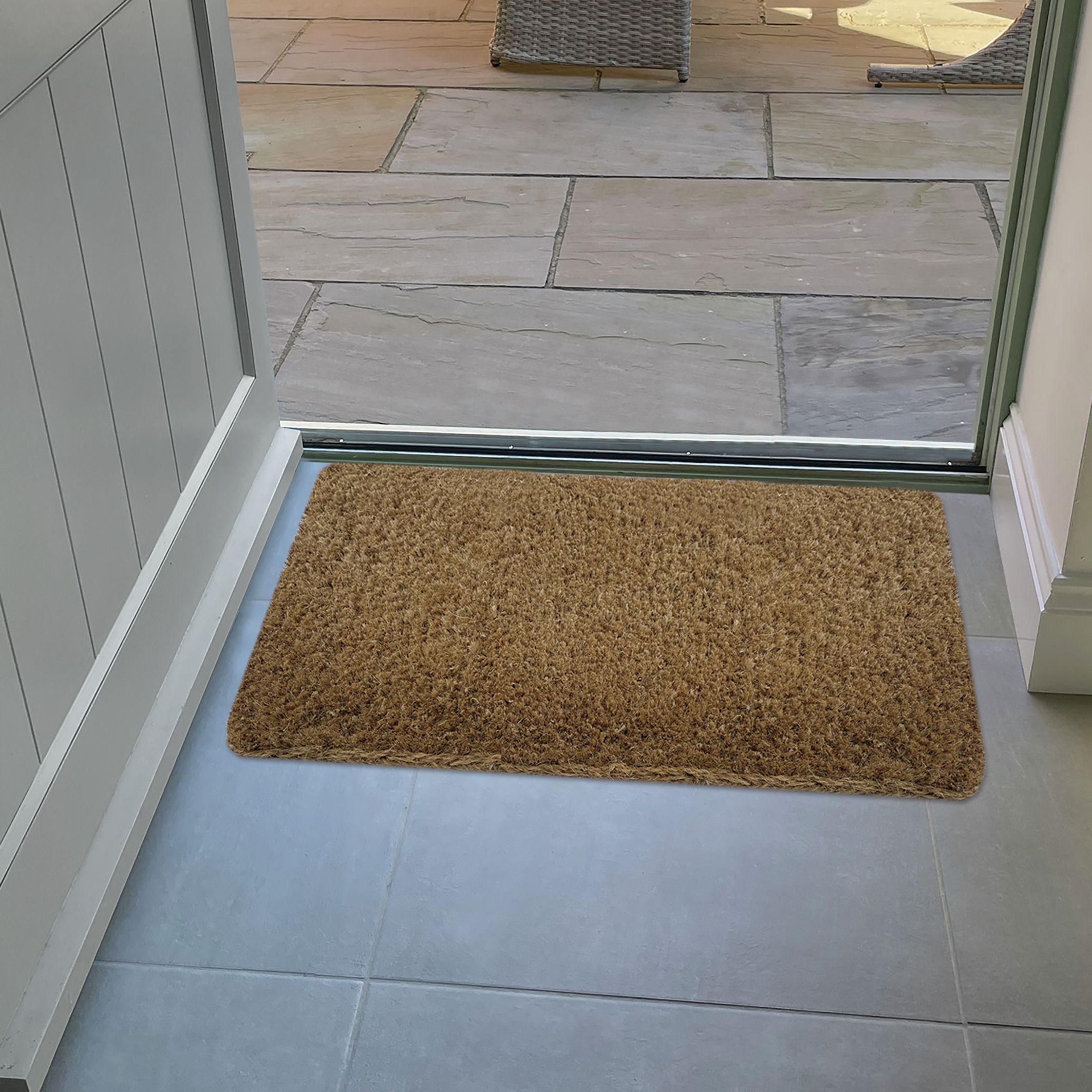 Kersey Brown Plain Heavy duty Door mat, 100cm x 60cm