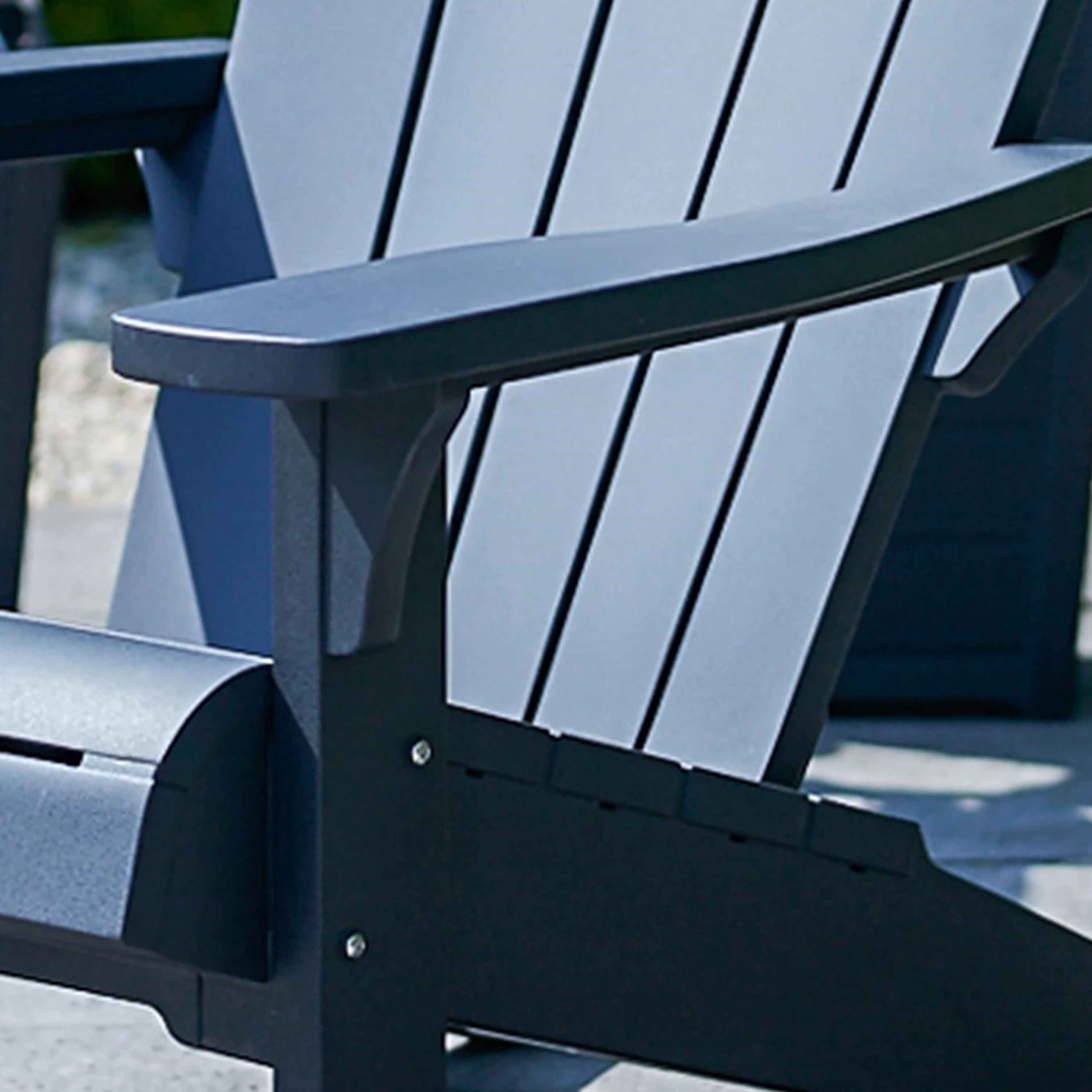 Keter Alpine Adirondack Grey Resin Deck chair, Pack of 2