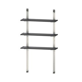 Keter Black 3 shelf Steel Shelving unit (H)1800mm (W)970mm