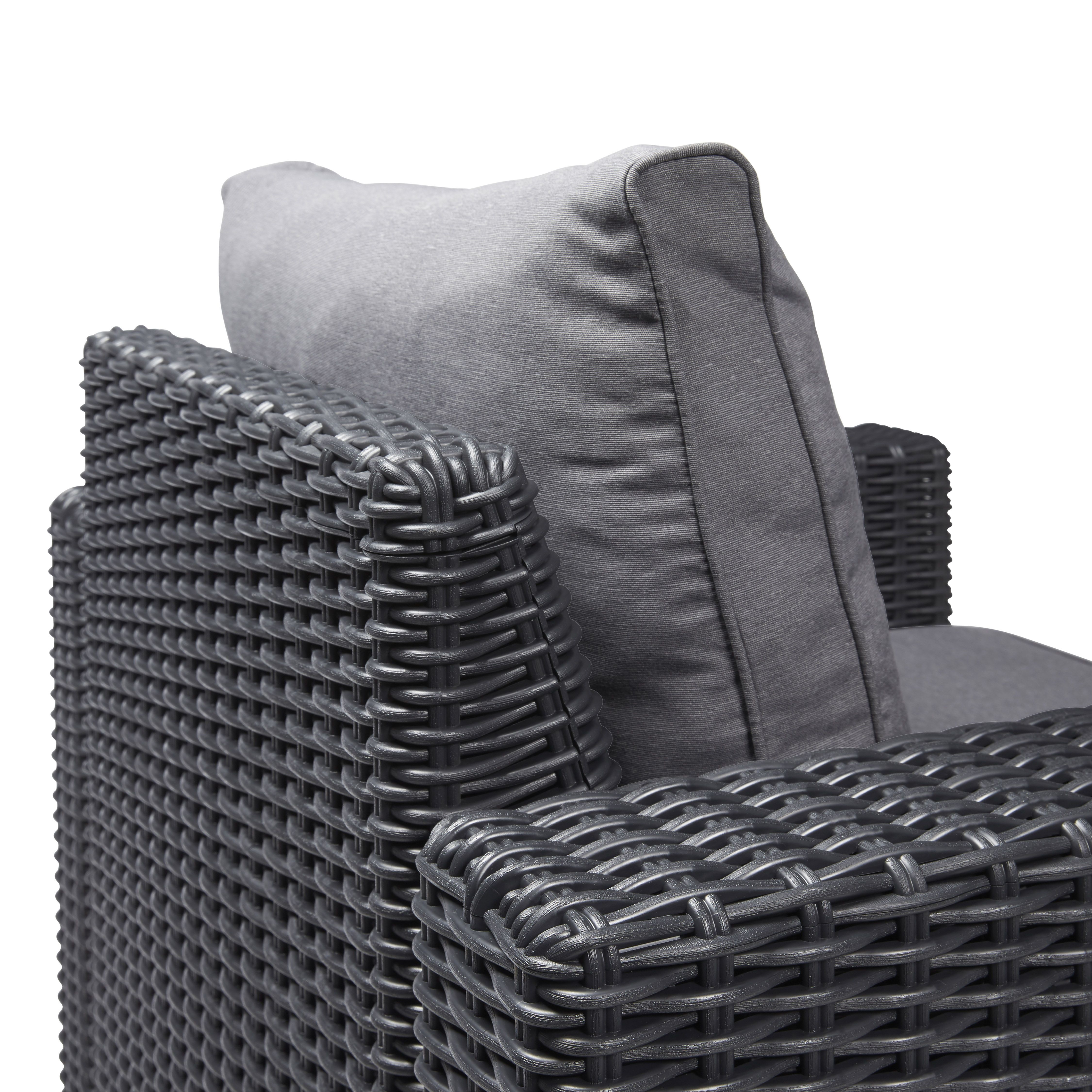 Keter California Balcony Deluxe Graphite Resin 2 Seater Garden furniture set with Chair & Footstool