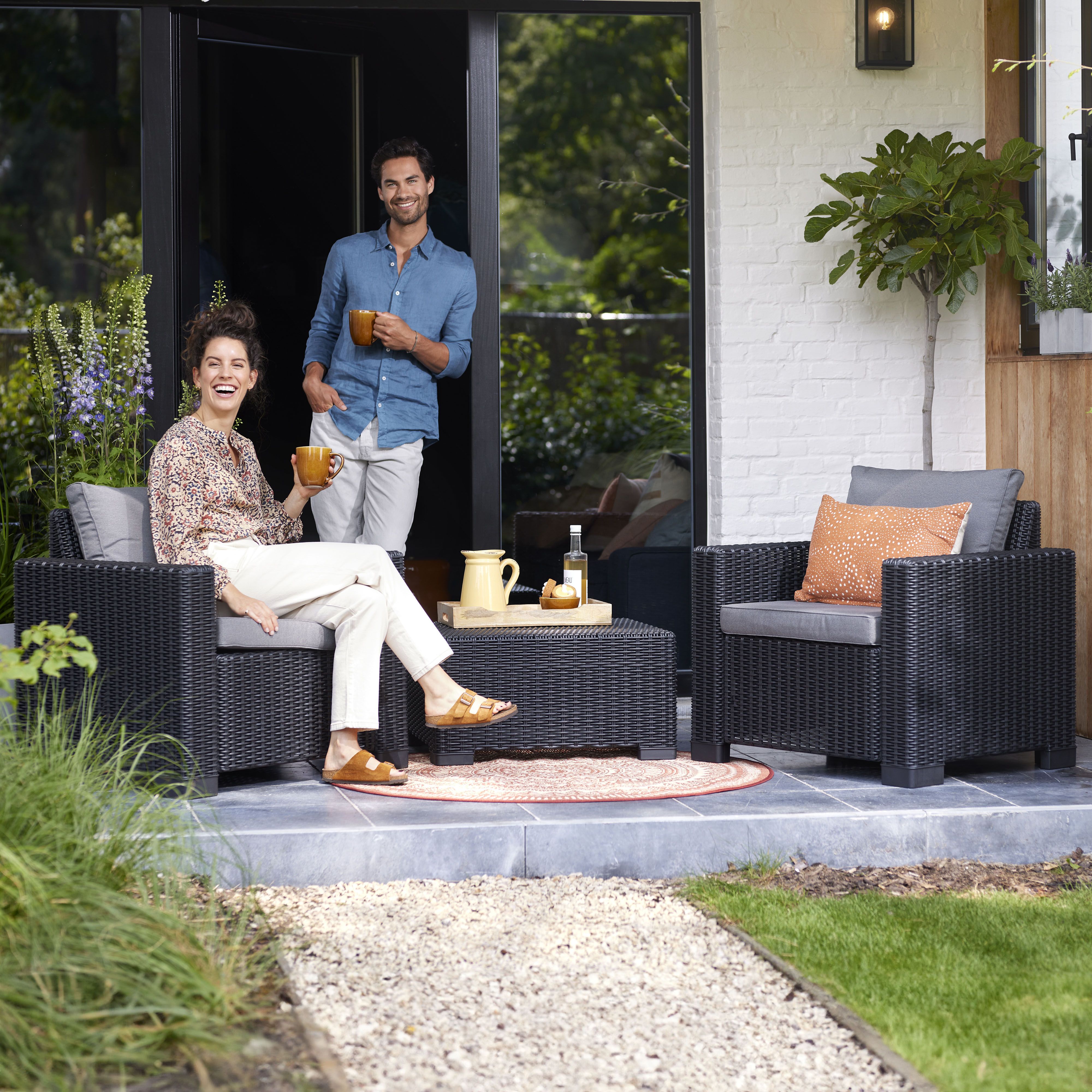 Keter California Balcony Graphite Resin 2 seater Bistro set