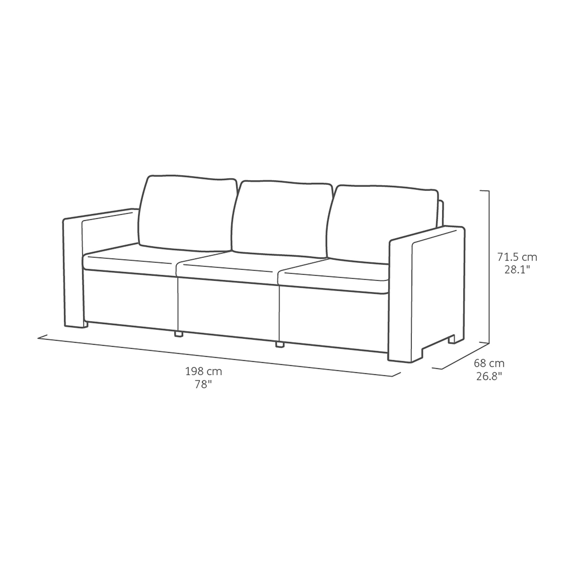 Keter California Graphite Resin 5 Seater Garden furniture set with Coffee table