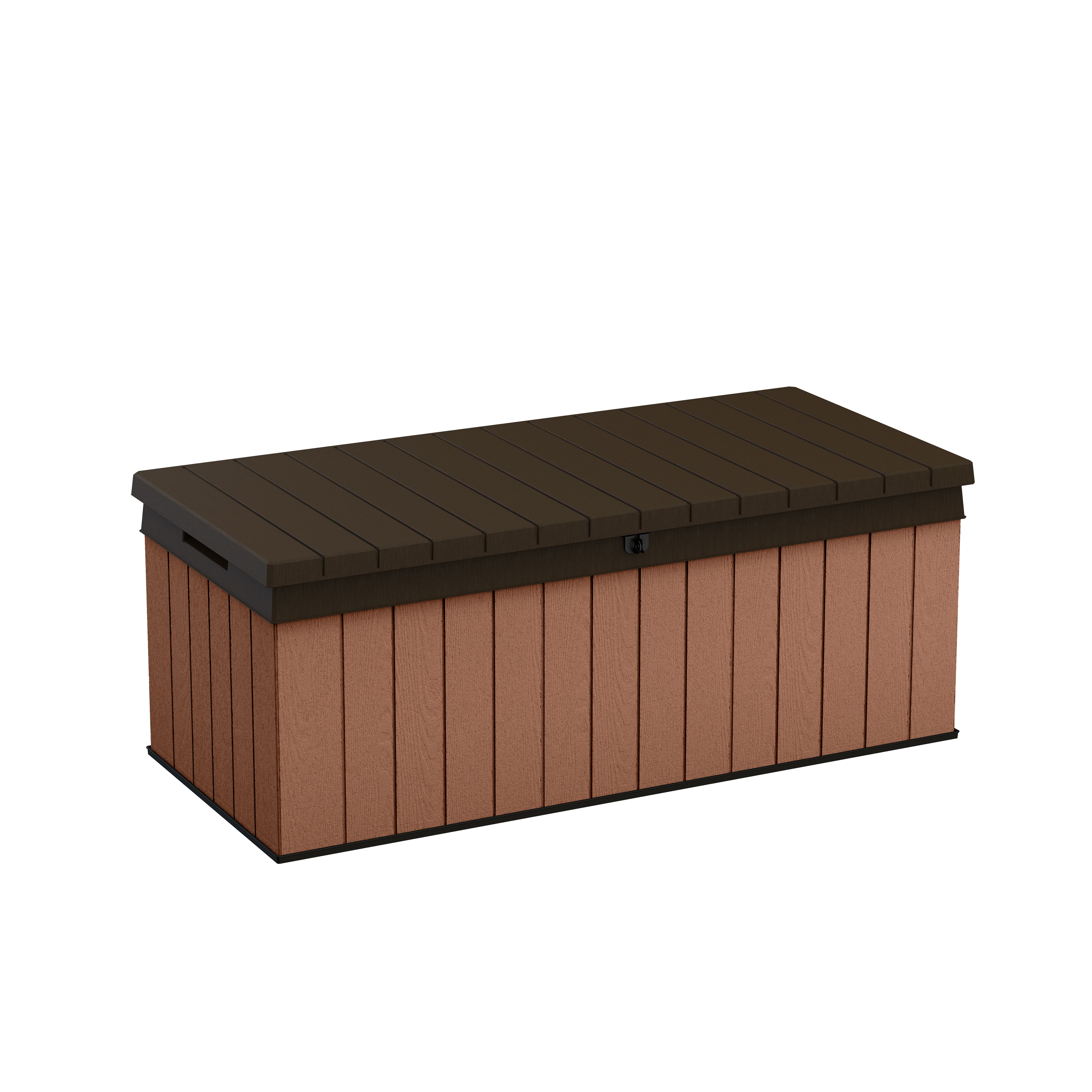 Brown outdoor storage deals bench