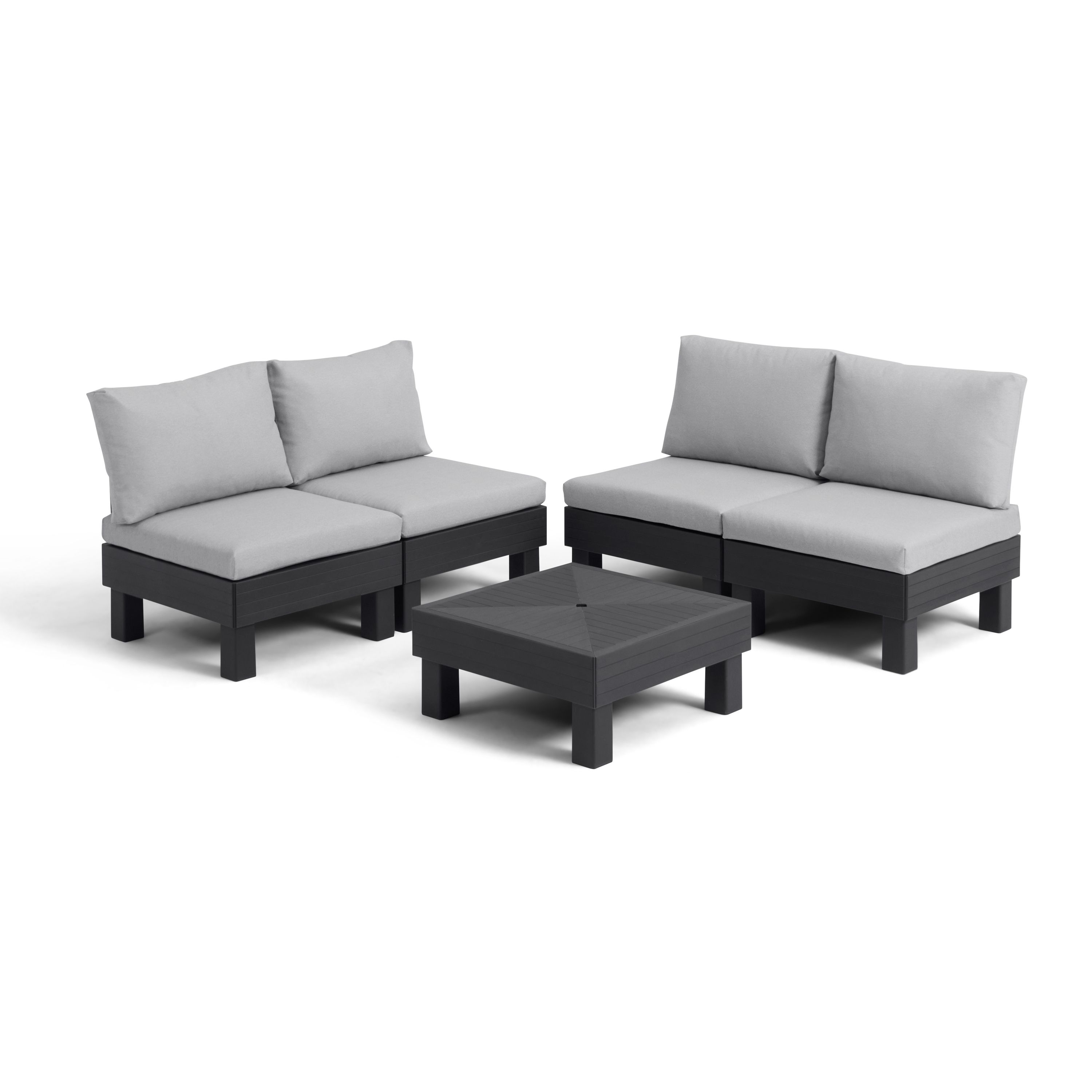 Keter Elements Grey 4 Seater Modular corner Seating
