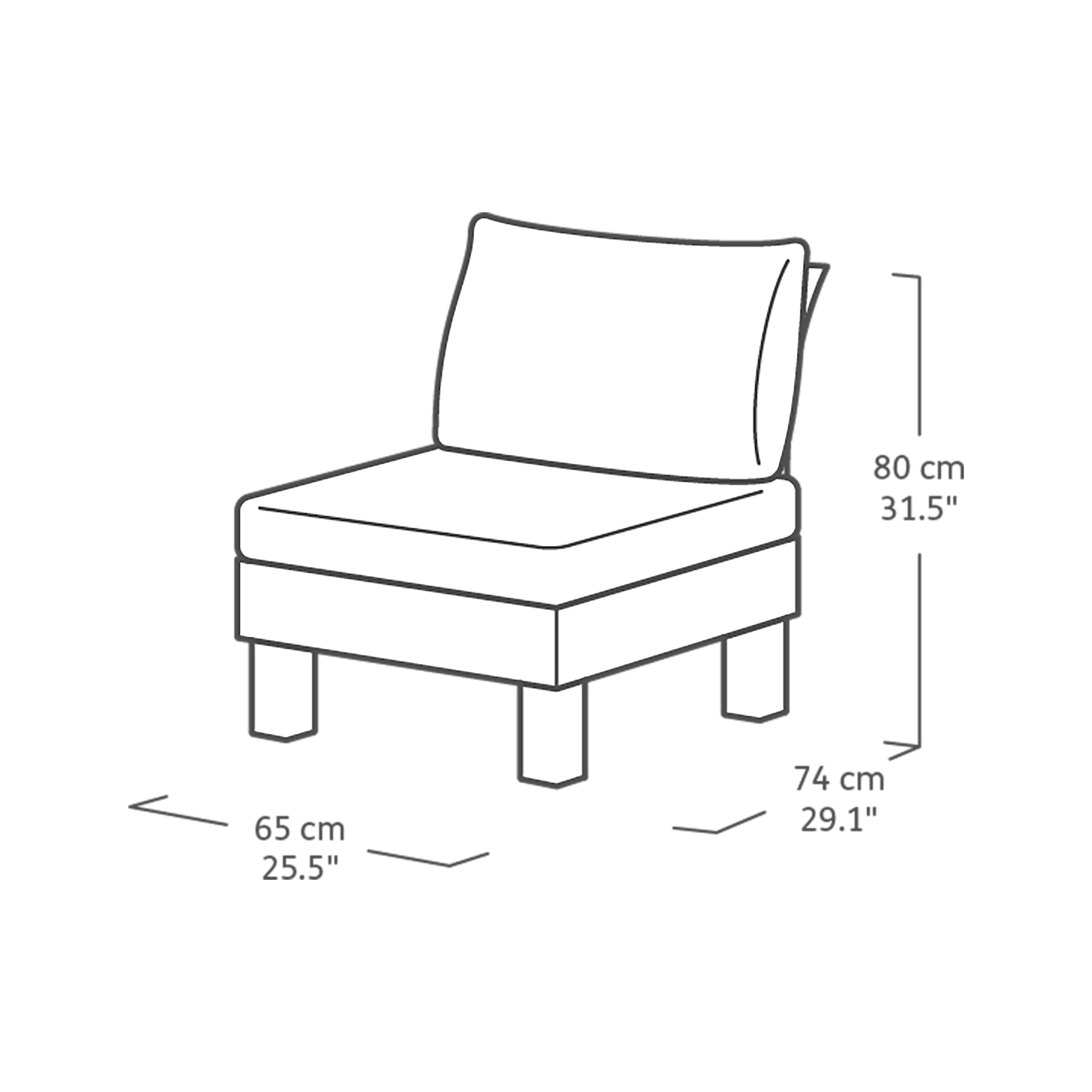 Keter Elements Grey 4 Seater Modular corner Seating