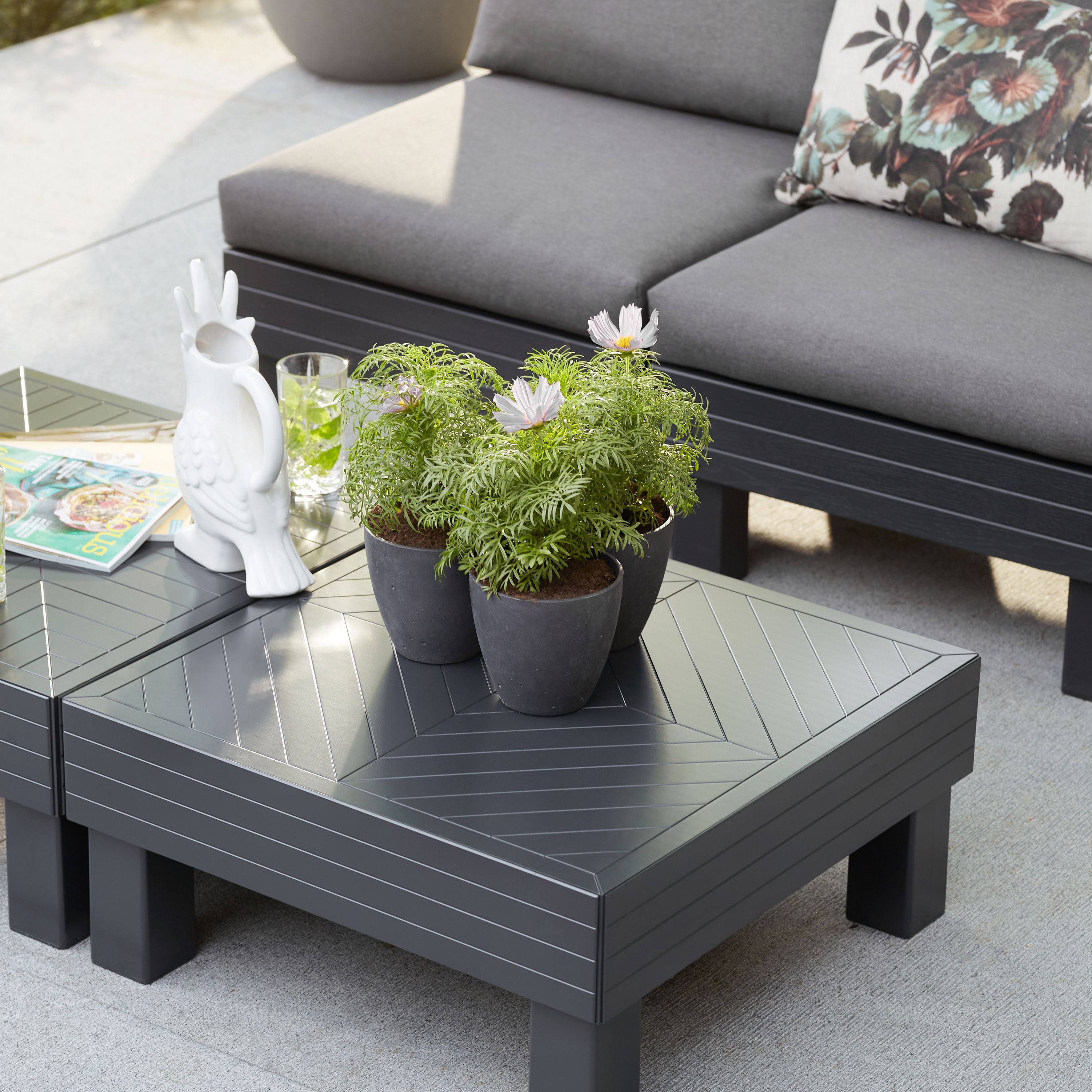 Keter Elements Grey 4 Seater Modular corner Seating