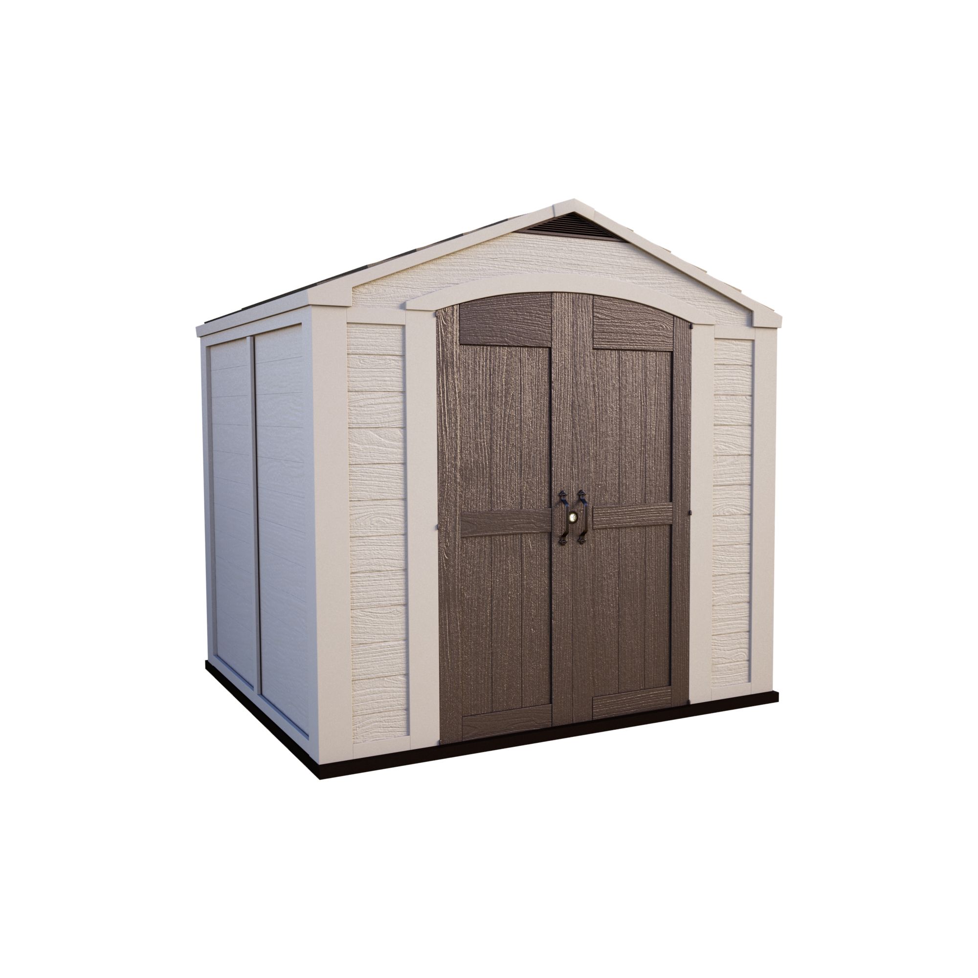 Keter Factor 8x8 Apex Beige Brown Plastic Shed | Tradepoint