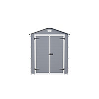 Keter Manor 6x5 Apex Grey & white Plastic Shed