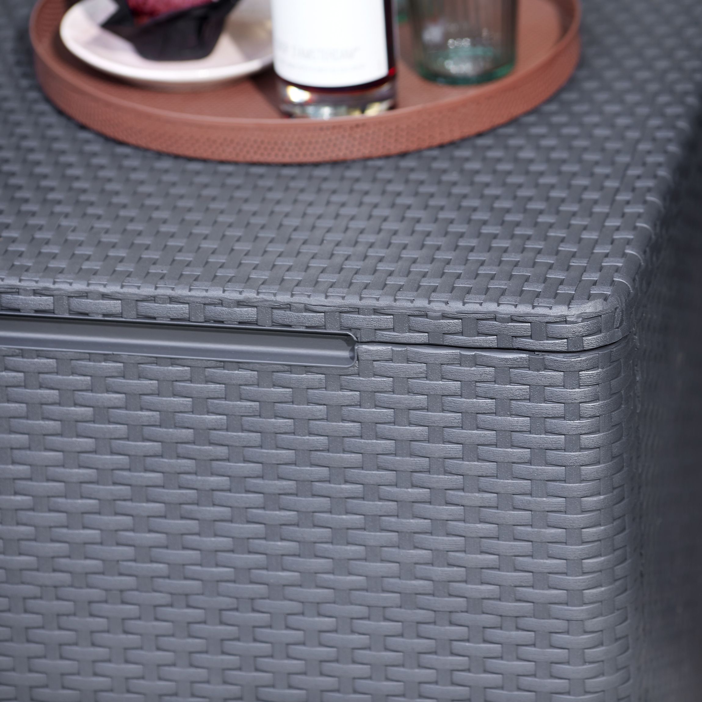 Keter Marie Grey Rattan effect Rattan effect 5 Seater Coffee set