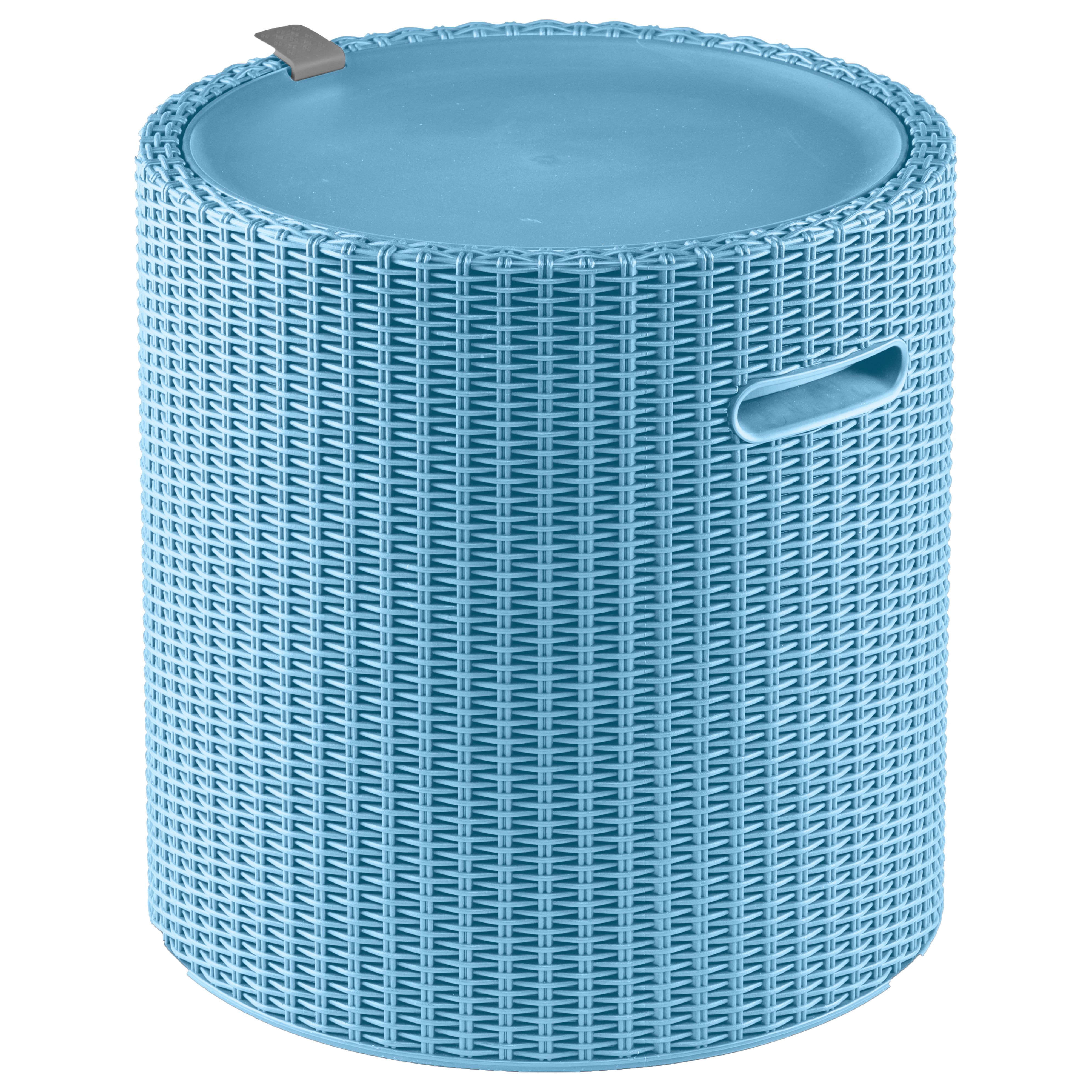 Keter Mia Blue Rattan effect Cool stool Tradepoint