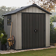 Keter Oakland 7.5x7 Apex Anthracite grey Plastic Shed with floor