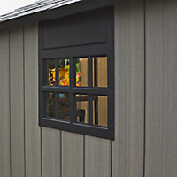Keter Oakland 7.5x9 Apex Anthracite grey Plastic Shed with floor