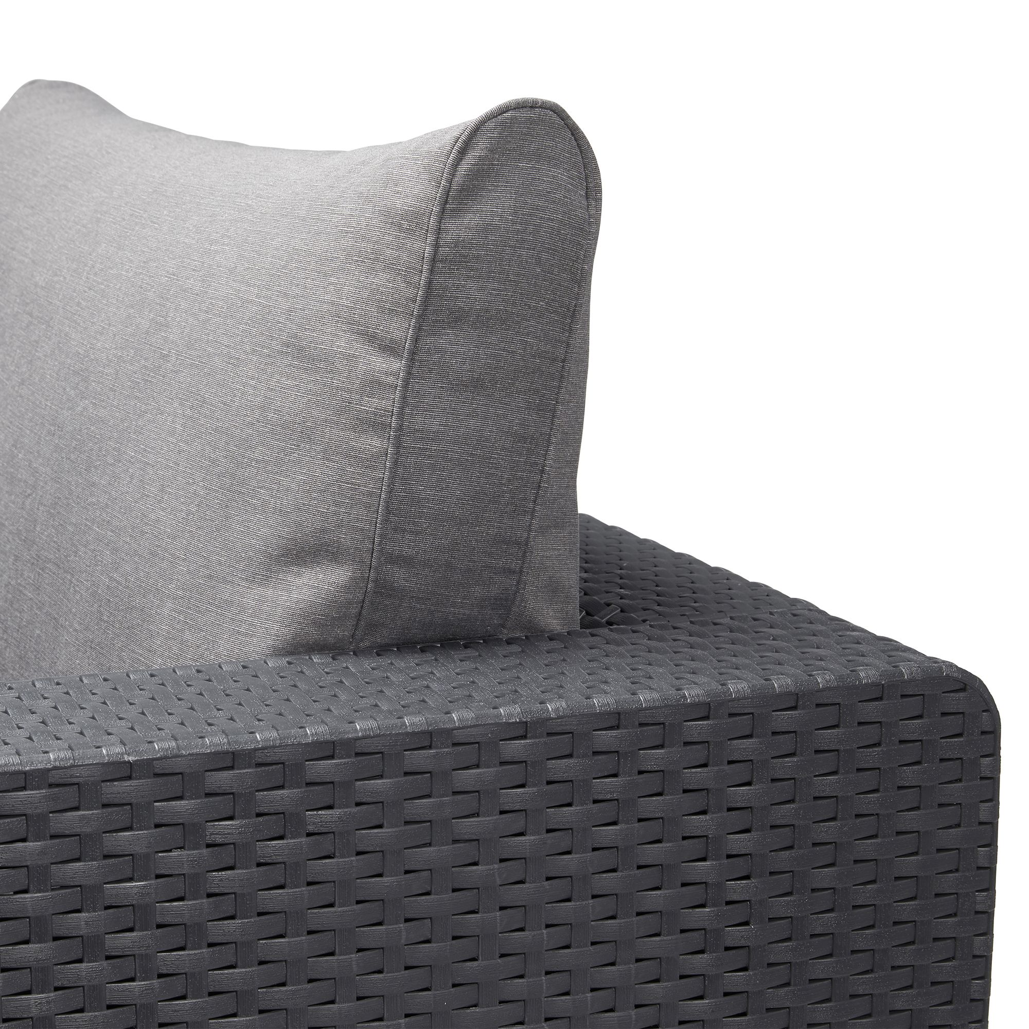 Keter Salta Graphite Grey Rattan effect 5 Seater Garden furniture set