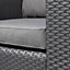 Keter Salta Graphite Grey Rattan effect 5 Seater Garden furniture set