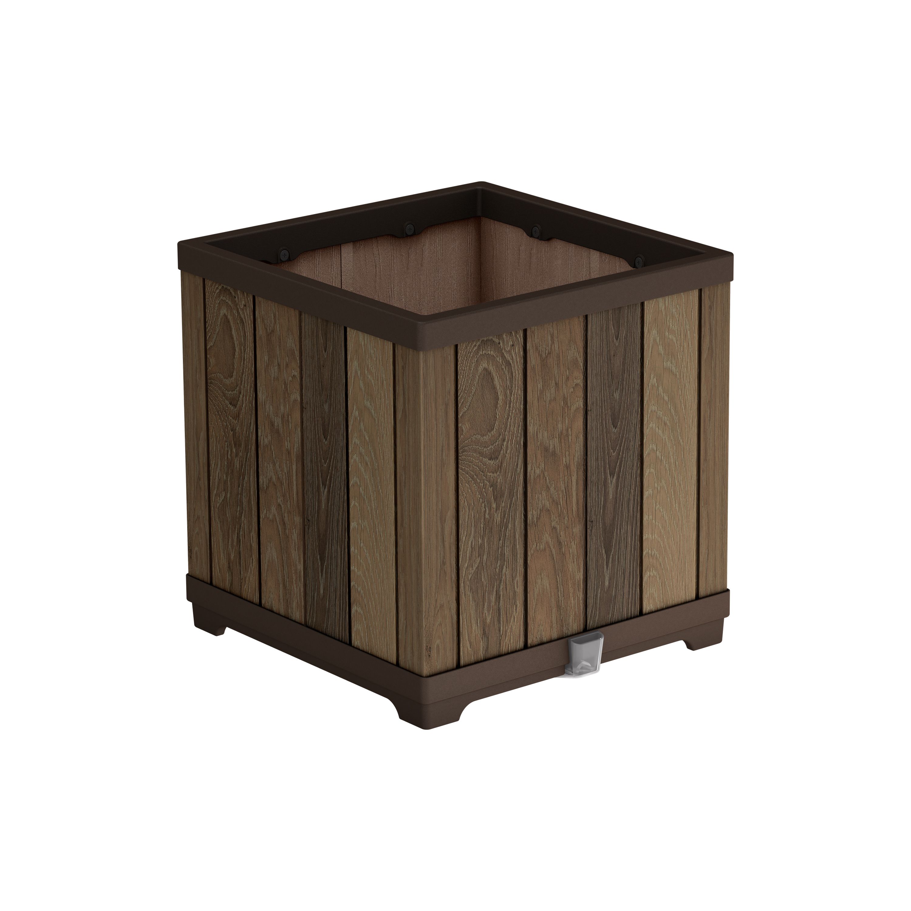 Keter Signature Brown Wood effect Walnut Plastic resin Plant pot (H)45.5cm