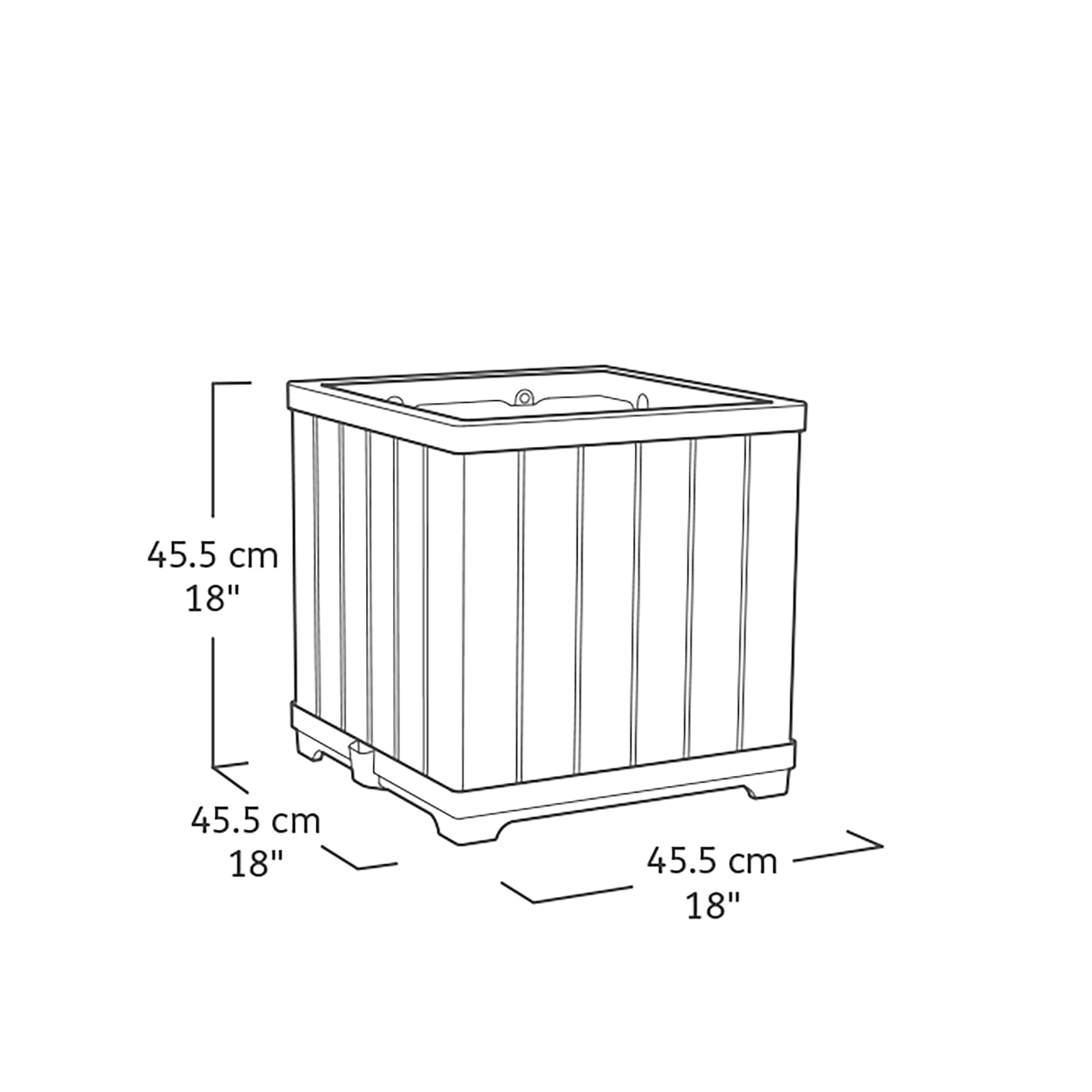 Keter Signature Brown Wood effect Walnut Plastic resin Plant pot (H)45.5cm