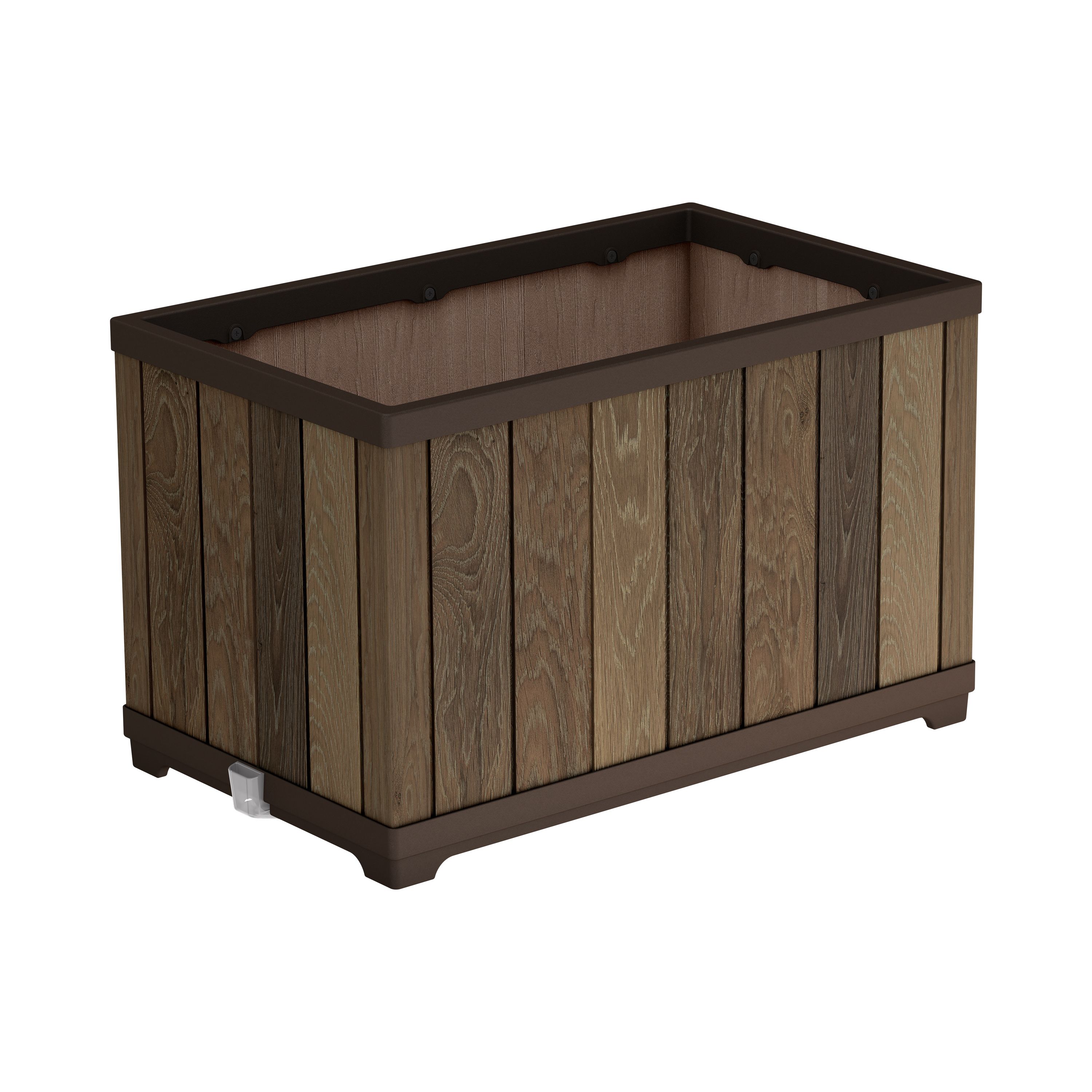 Keter Signature Brown Wood effect Walnut Plastic resin Plant pot (H)55cm