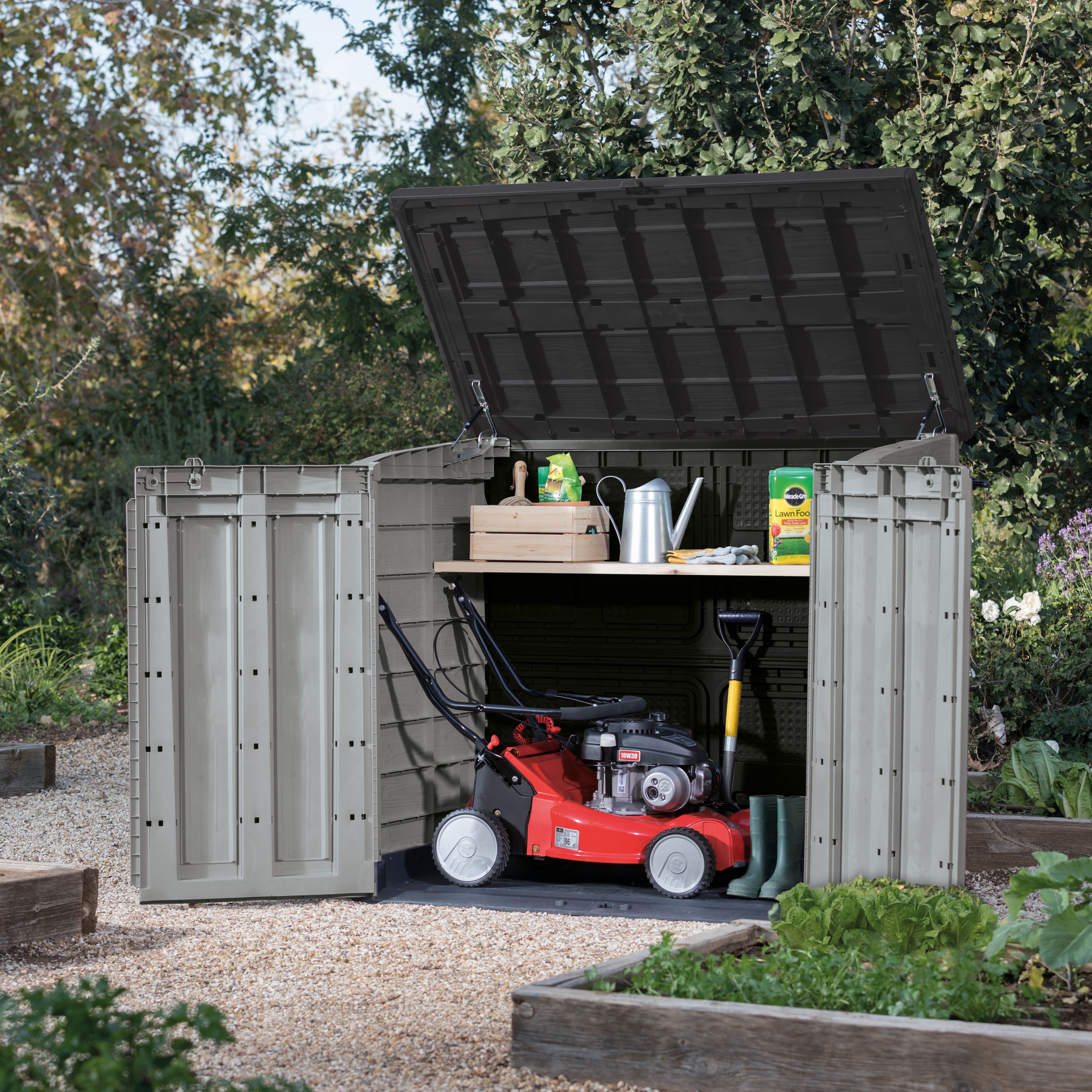 Keter Store It Out Max Grey 1200L Pent Garden storage 1250mm 1455mm