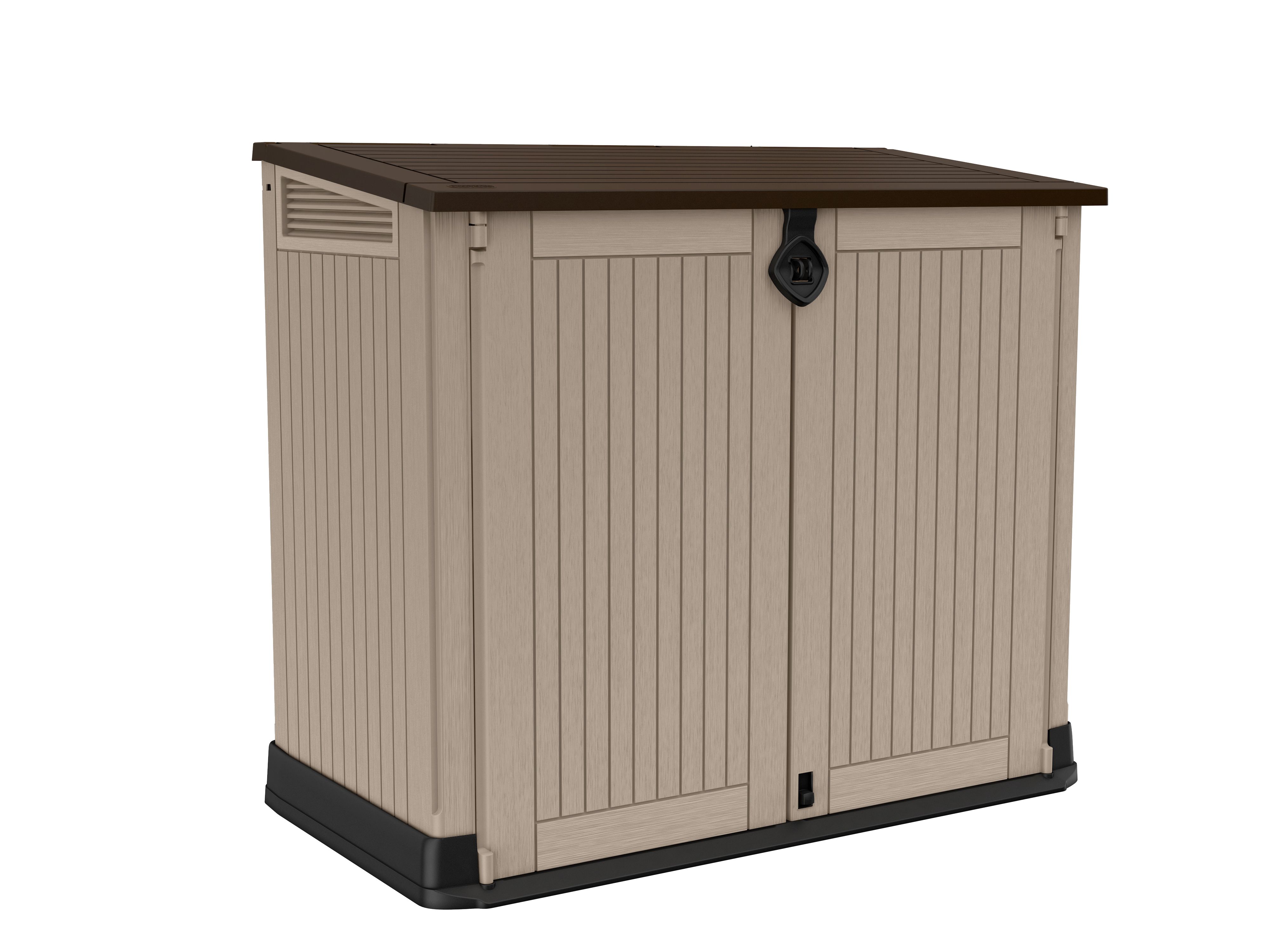 Keter Store It Out Midi Beige & brown 880L Garden storage box (H)1135mm (W)1320mm