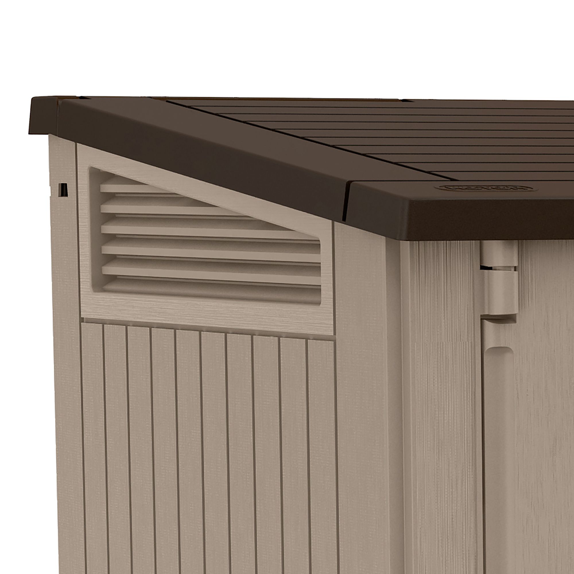 Keter Store It Out Midi Beige & brown 880L Garden storage box (H)1135mm (W)1320mm