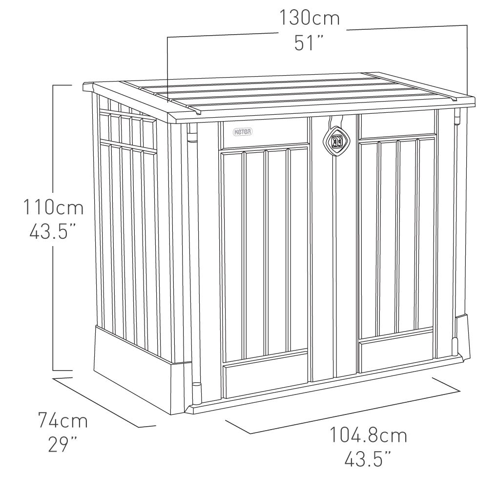 Store-It-Out Midi Storage Shed - Brown