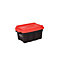 Keter Tuff Totes Black & Red 11L Small Stackable Storage box with Lid