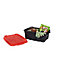 Keter Tuff Totes Black & Red 11L Small Stackable Storage box with Lid