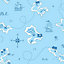 Kids Colours Blue Pirate Smooth Wallpaper