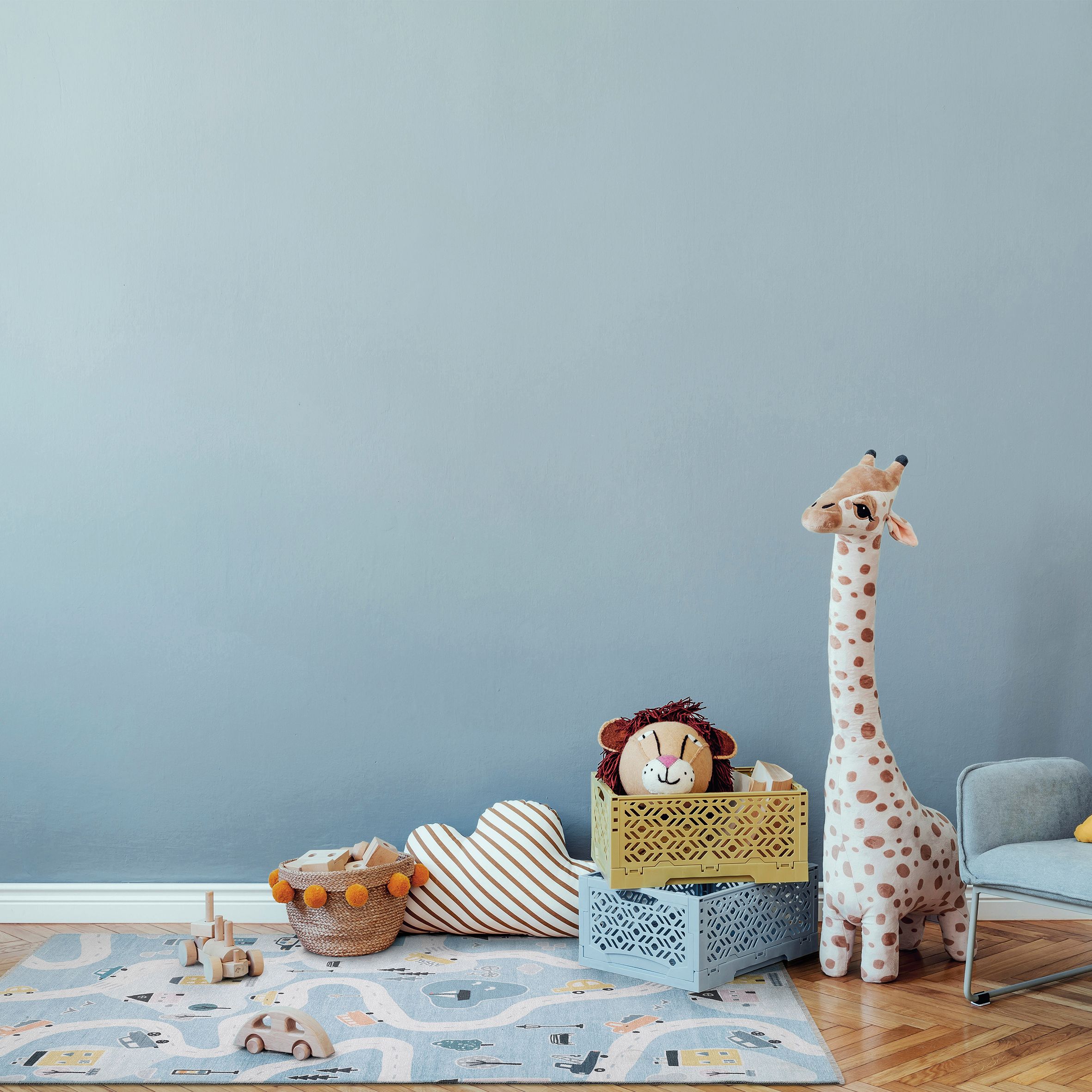 Kids Multicolour Road Map Woven effect Medium Rug, (L)150cm x (W)100cm