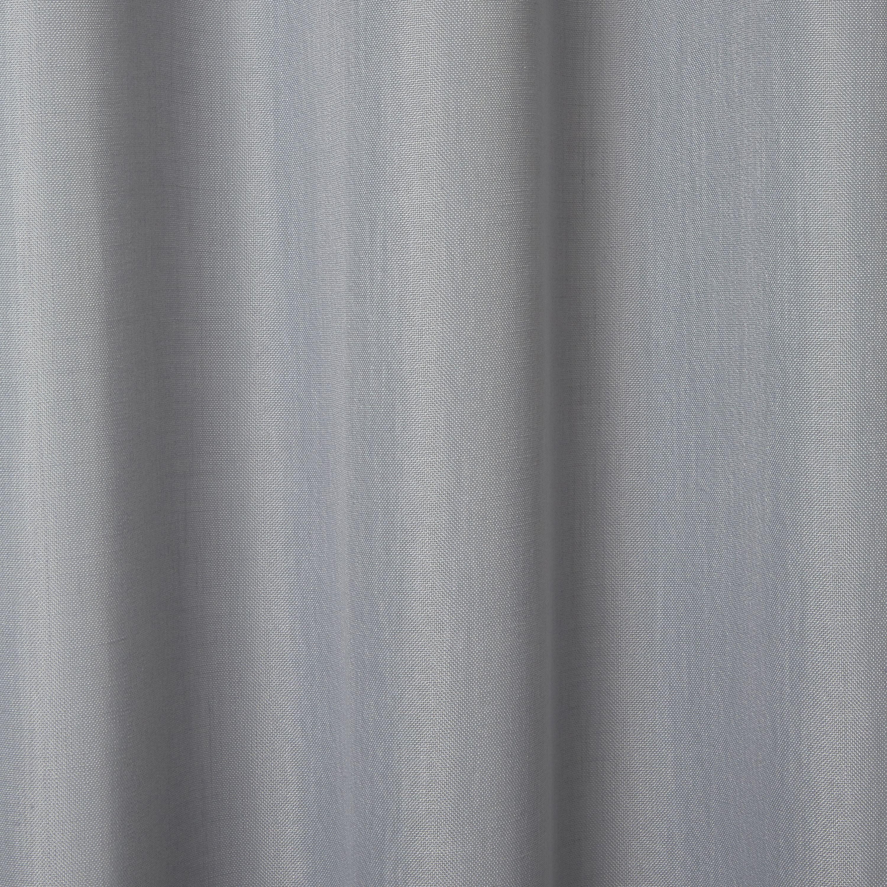 Kippens Grey plain Unlined Eyelet Voile curtain (W)140cm (L)260cm, Single