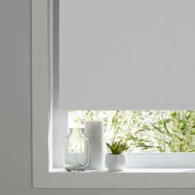 Kitchen & bathroom blinds Corded Plain grey Blackout Roller blind (W)120cm (L)180cm