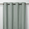 Klama Blue grey Plain Blackout Eyelet Curtain (W)140cm (L)260cm, Single