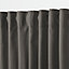 Klama Dark grey Plain Unlined Pencil pleat Curtain (W)117cm (L)137cm, Single