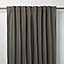 Klama Dark grey Plain Unlined Pencil pleat Curtain (W)140cm (L)260cm, Single