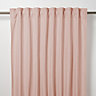 Klama Pink Plain Unlined Pencil pleat Curtain (W)167cm (L)228cm, Single