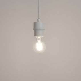 Klentony Matt White Pendant ceiling light, (Dia)100mm