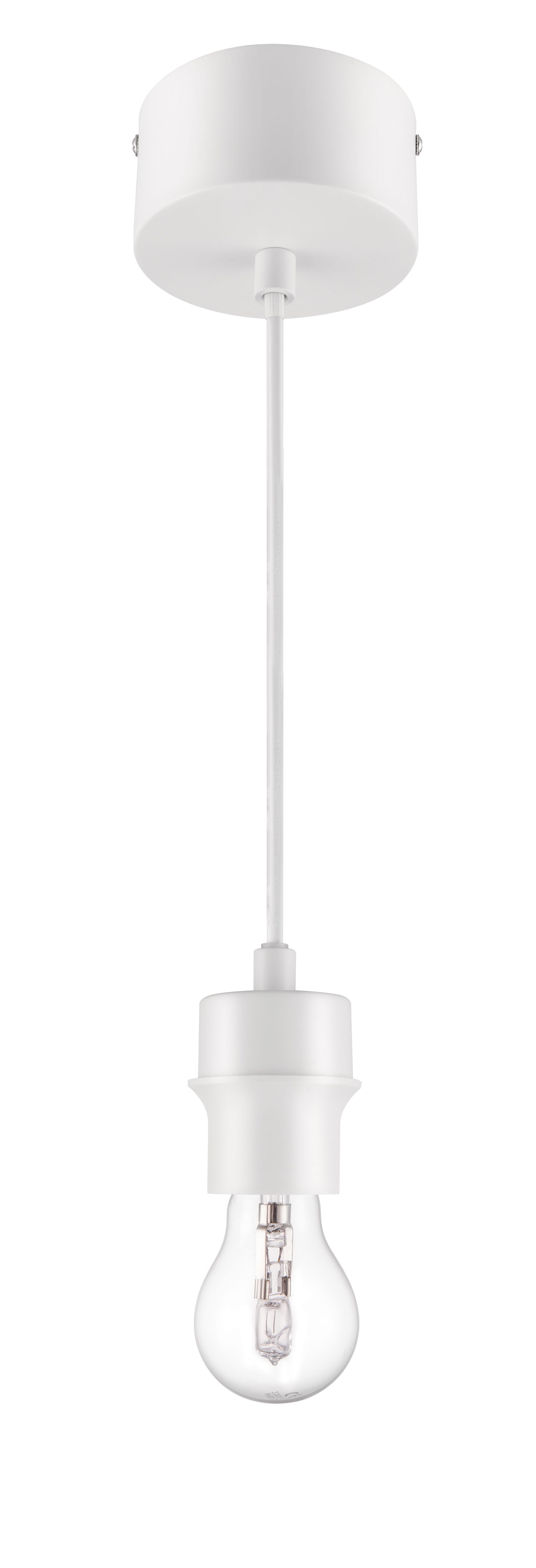 Klentony Matt White Pendant ceiling light, (Dia)100mm