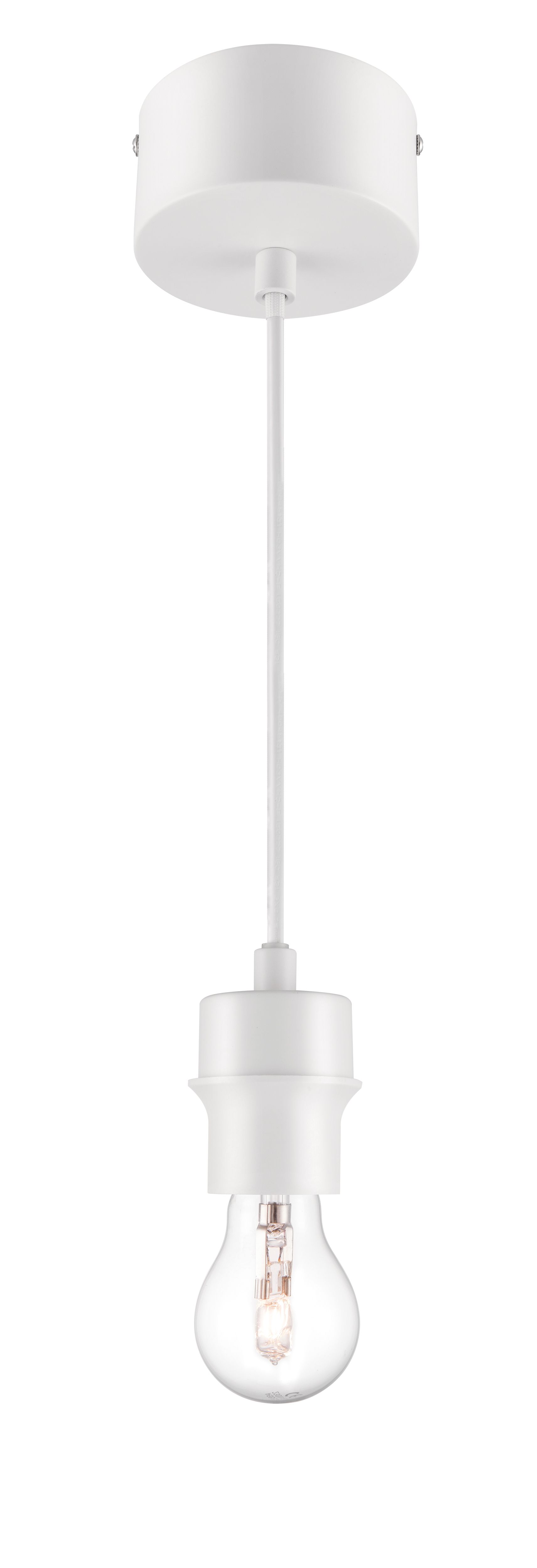 Klentony Matt White Pendant ceiling light, (Dia)100mm
