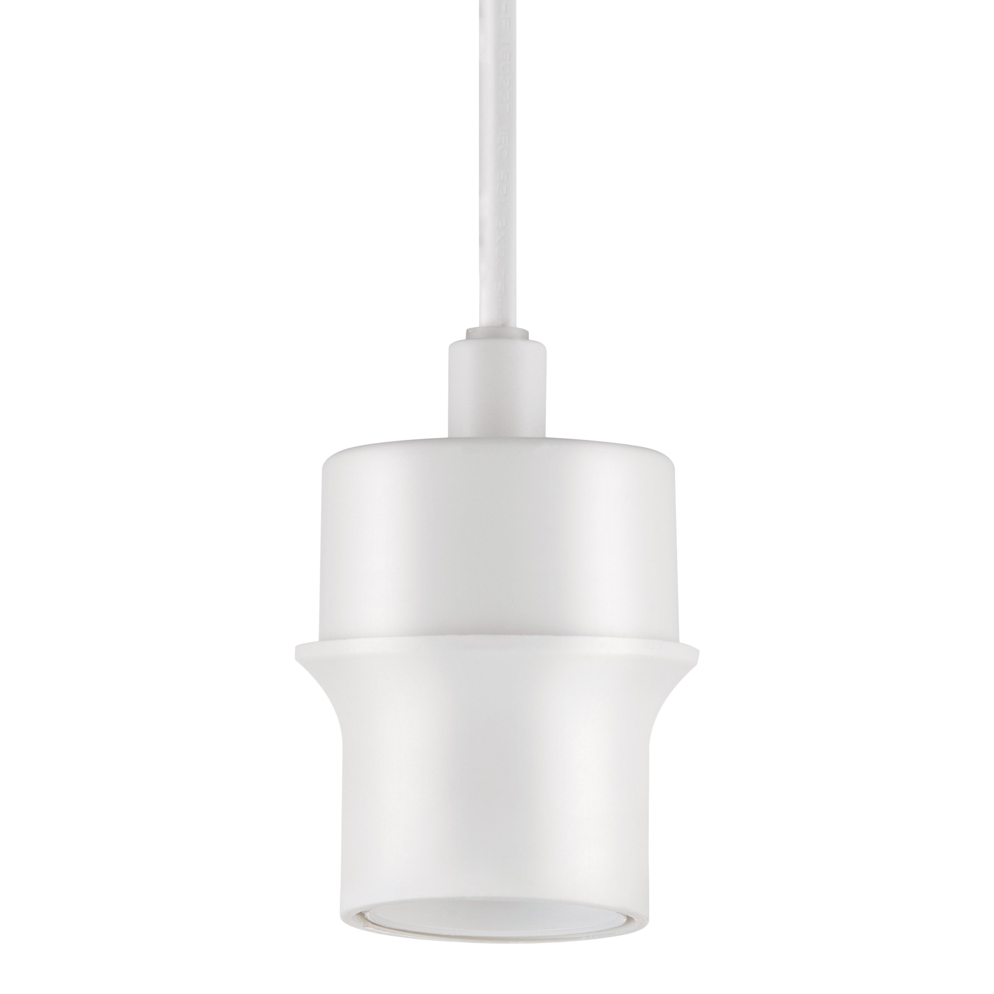 Klentony Matt White Pendant ceiling light, (Dia)100mm