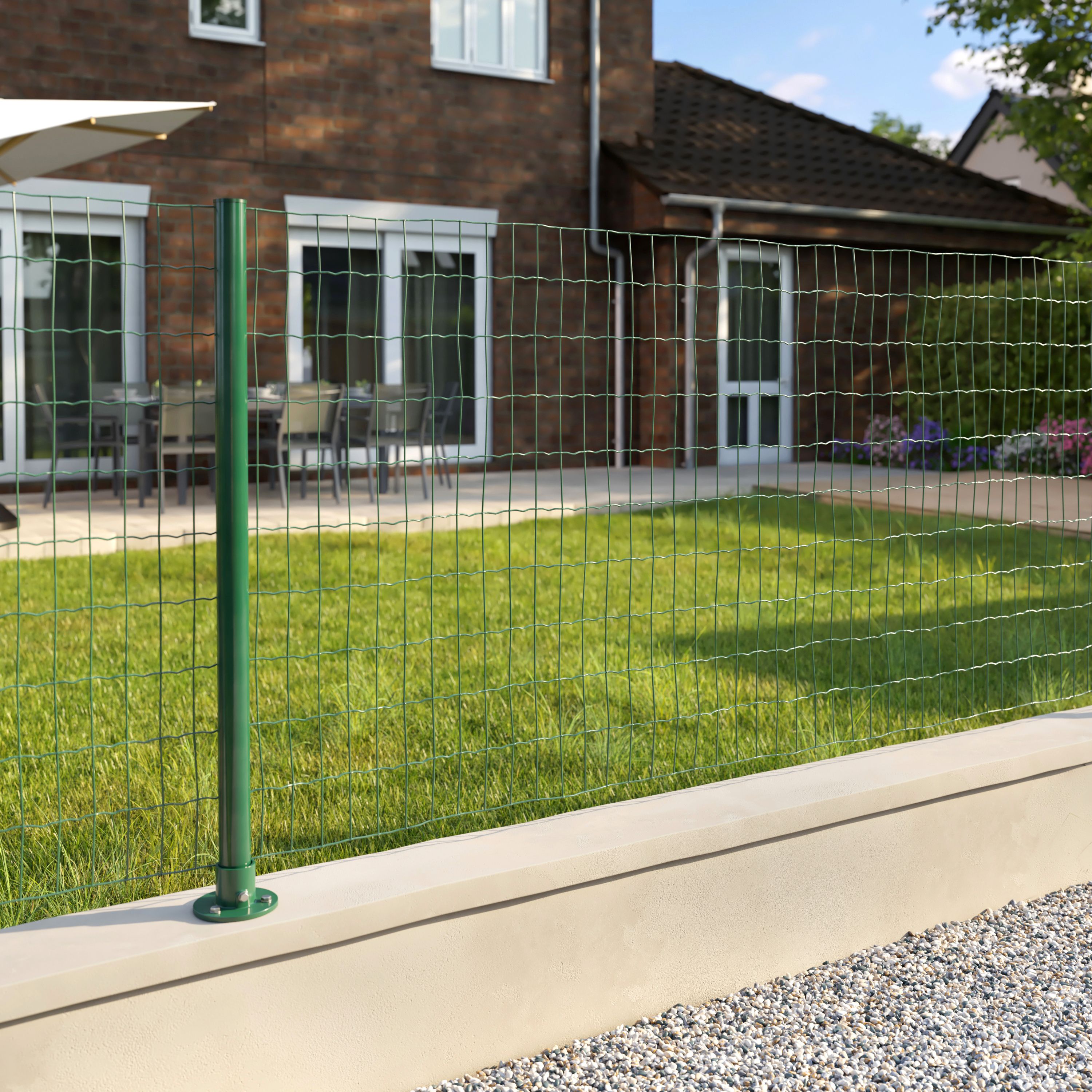 Klikstrom 75x100mm PVC-coated Steel Wire mesh roll, (L)25m (H)1.2m